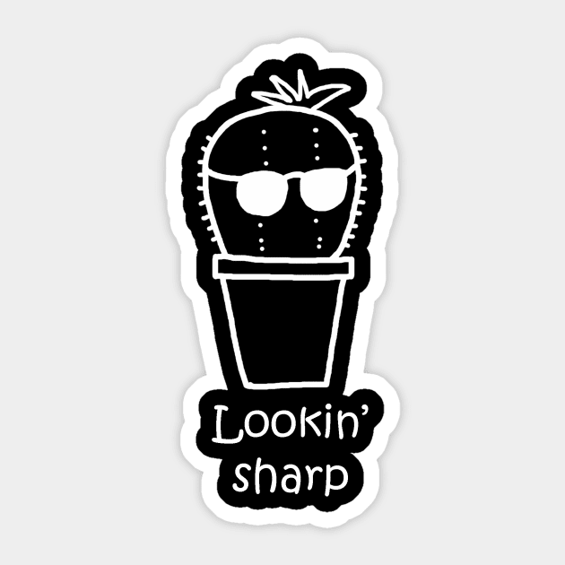 Lookin' Sharp White Sticker by PelicanAndWolf